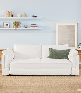 brook sofa bed pearl white