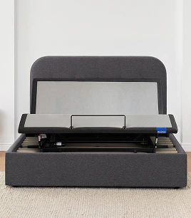 cove adjustable storage bed frame charcoal