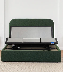 cove adjustable storage bed frame evergreen