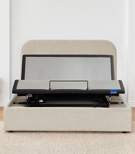 cove adjustable storage bed frame oyster shell