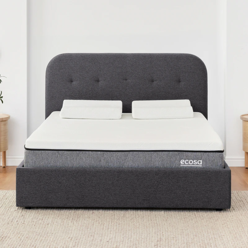 cove storage bed frame charcoal