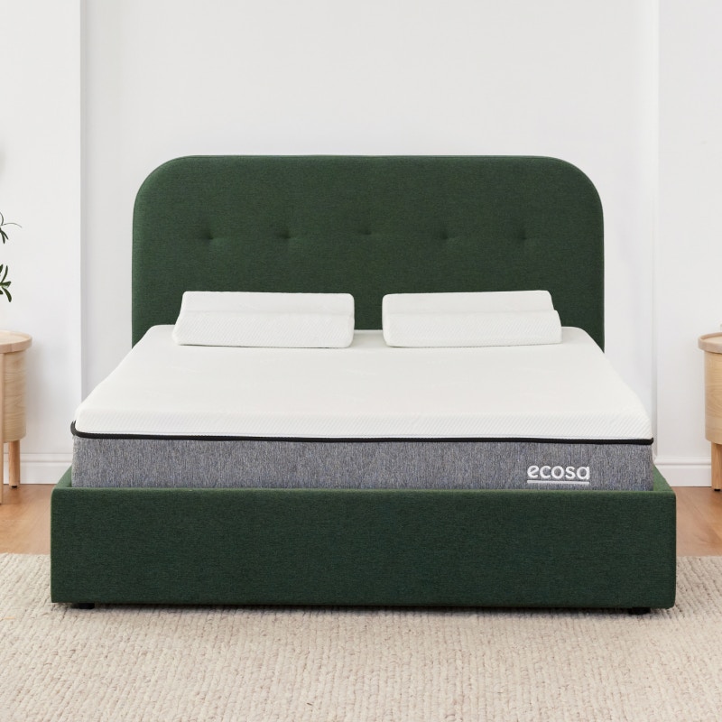 cove storage bed frame evergreen