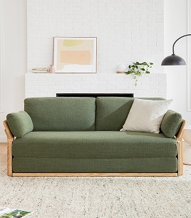 echo wooden sofa bed pine green