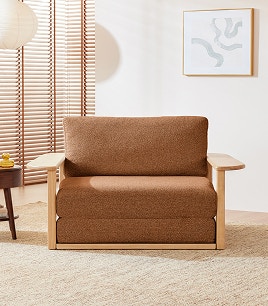 grove wooden armchair sofa bed red earth