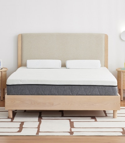 haven bed frame ash oyster shell