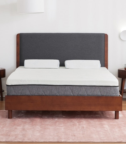 haven bed frame walnut charcoal