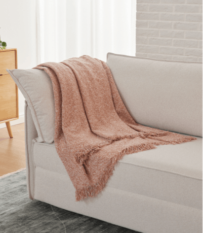 ray cosy throw rust red