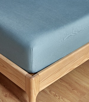 linen fitted sheet arctic