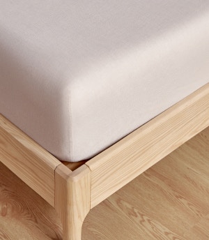 linen fitted sheet sand