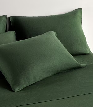 linen pillowcases basil