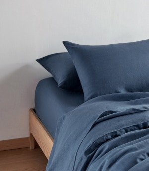 linen sheet set storm