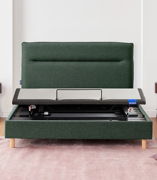 luna adjustable bed frame evergreen