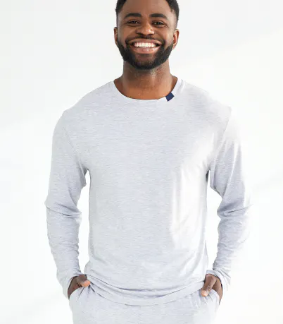 Men's DreamSoft Long Sleeve Sleep Tee - Ecosa NZ