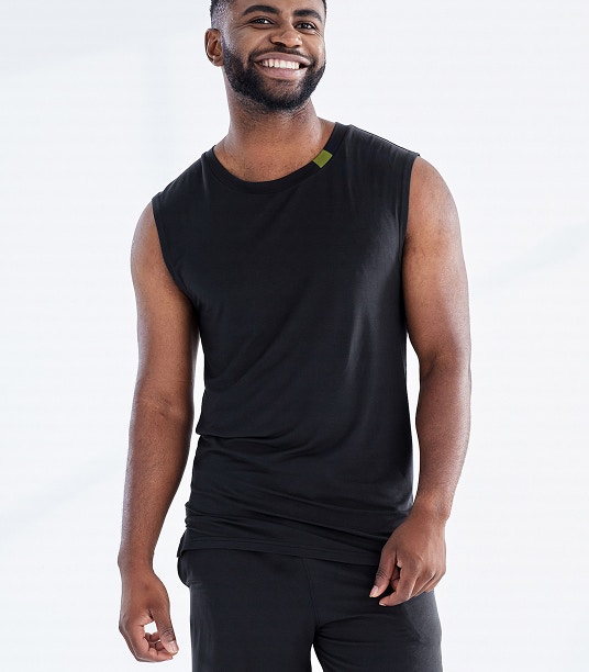 mens dream soft sleep tank black