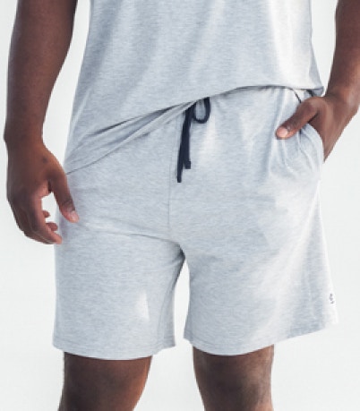 mens modal sleep short grey marle