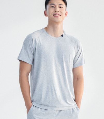 mens modal sleep tee grey marle