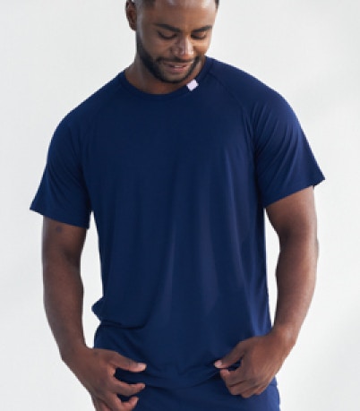 mens modal sleep tee navy