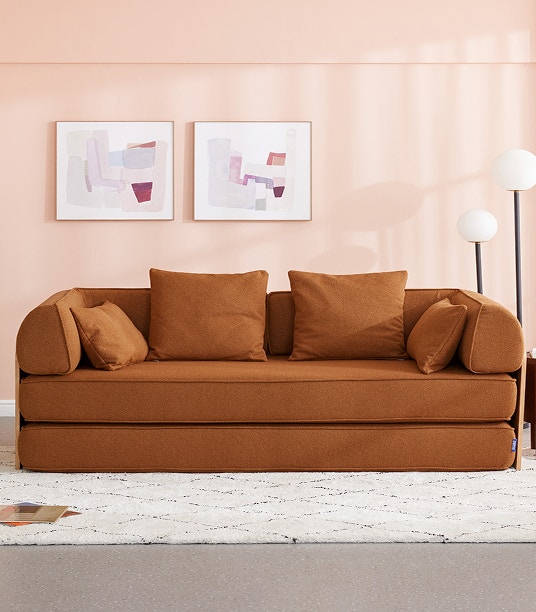 nimble sofa bed burnt orange