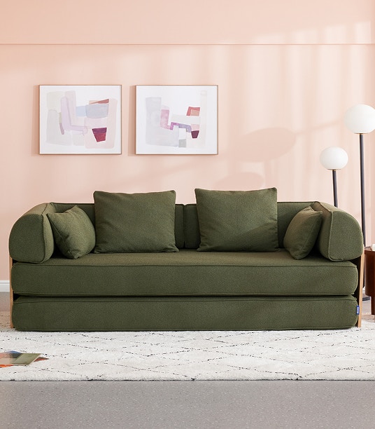 nimble sofa bed deep green