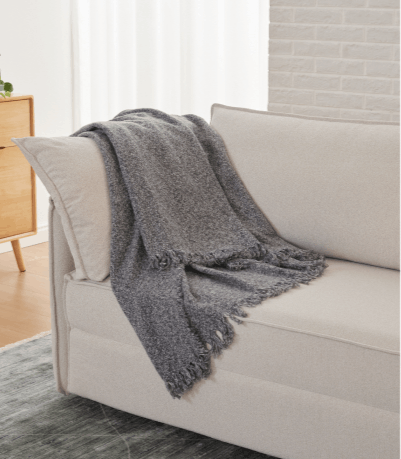 ray cosy throw smoky grey