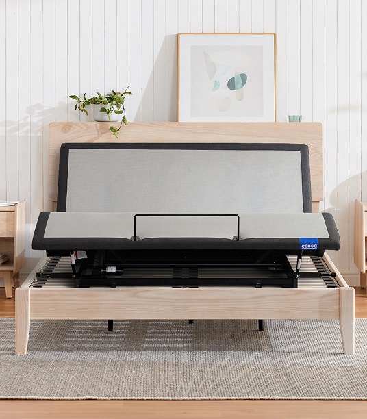 rise adjustable bed frame ash