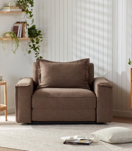 sydney armchair sofa bed cocoa