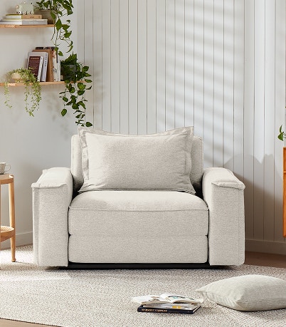 sydney armchair sofa bed crisp white