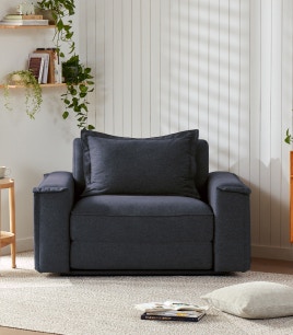 sydney armchair sofa bed indigo