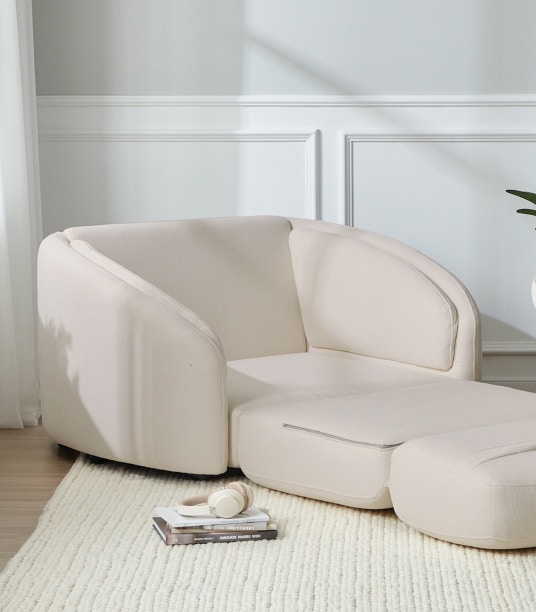 vienna armchair sofa bed vanilla 02