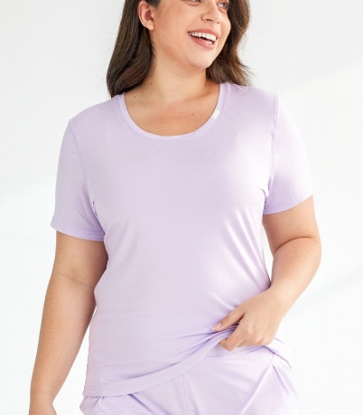 womens dream soft relaxed sleep tee lavender