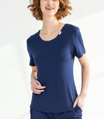 womens dream soft relaxed sleep tee navy