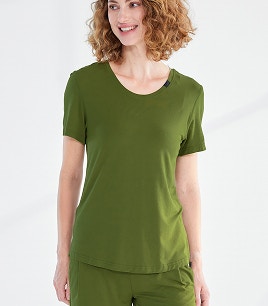 womens dream soft relaxed sleep tee olive