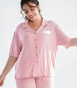 womens dream soft short sleeve sleep shirt pink