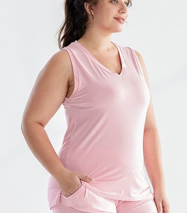 womens dream soft sleep tank pink