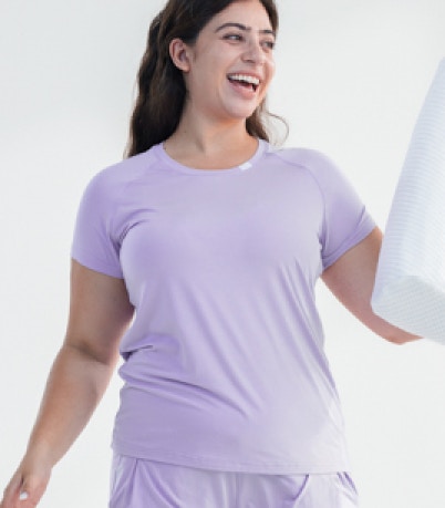 womens modal slim sleep tee lavender