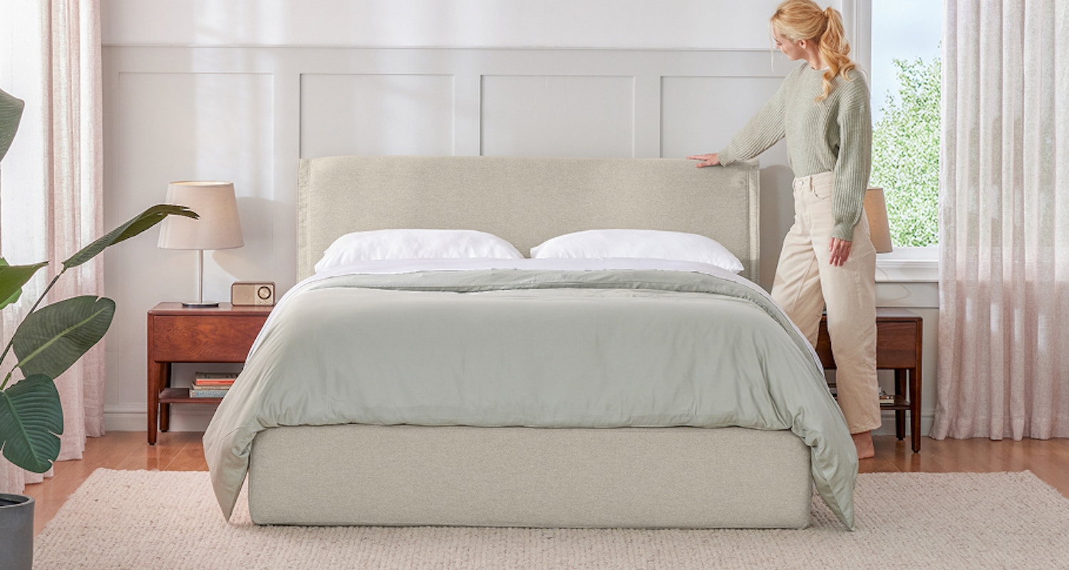 veya bed frame oyster shell 1