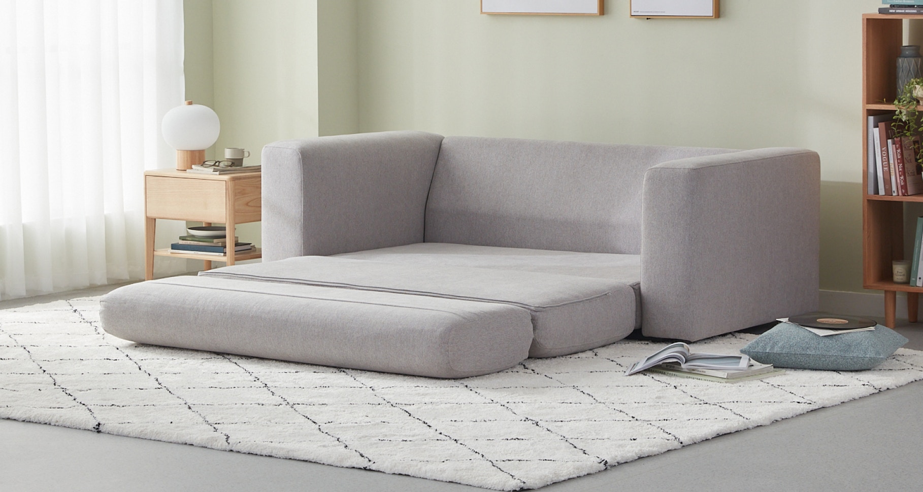 rio sofa bed cloud grey 3