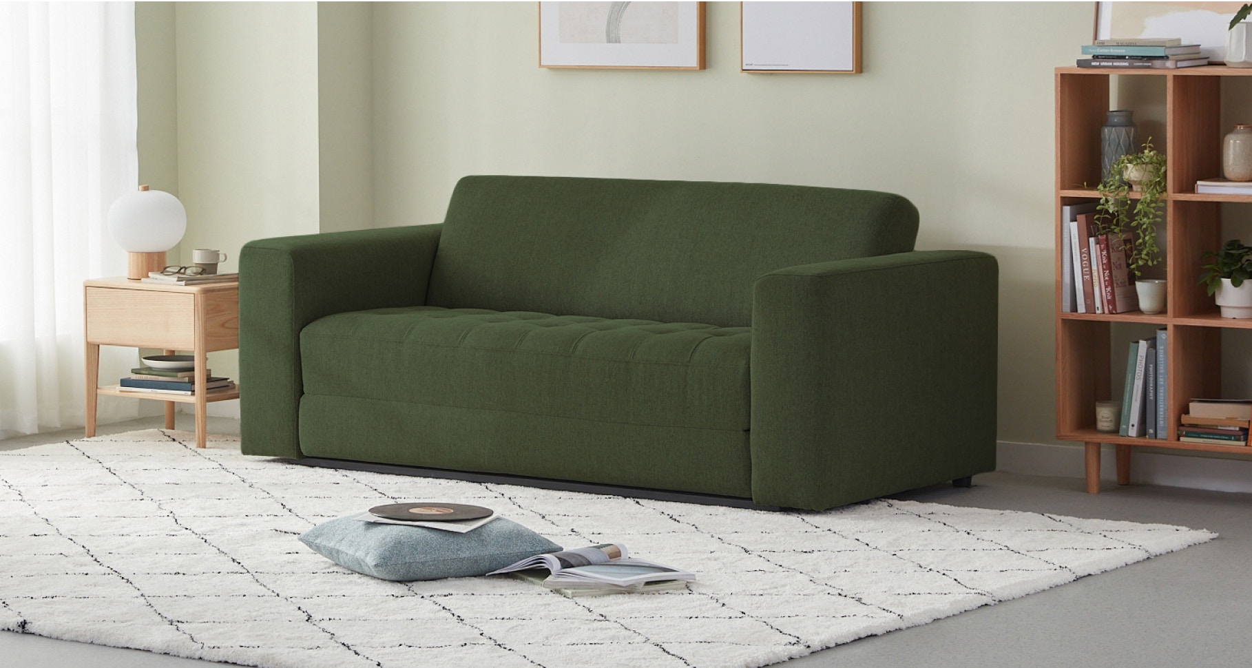 rio sofa bed ivy green 2