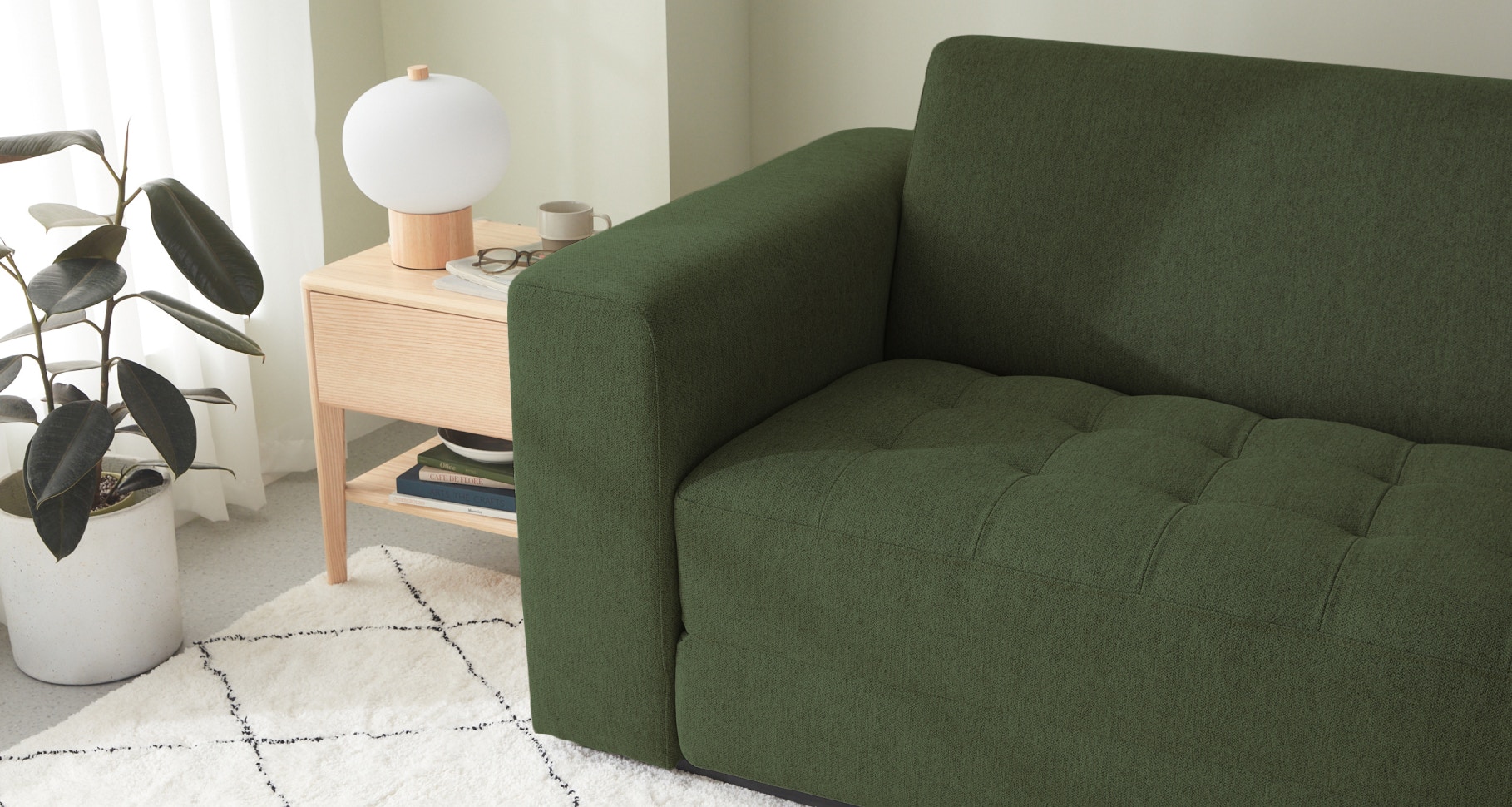 rio sofa bed ivy green 4