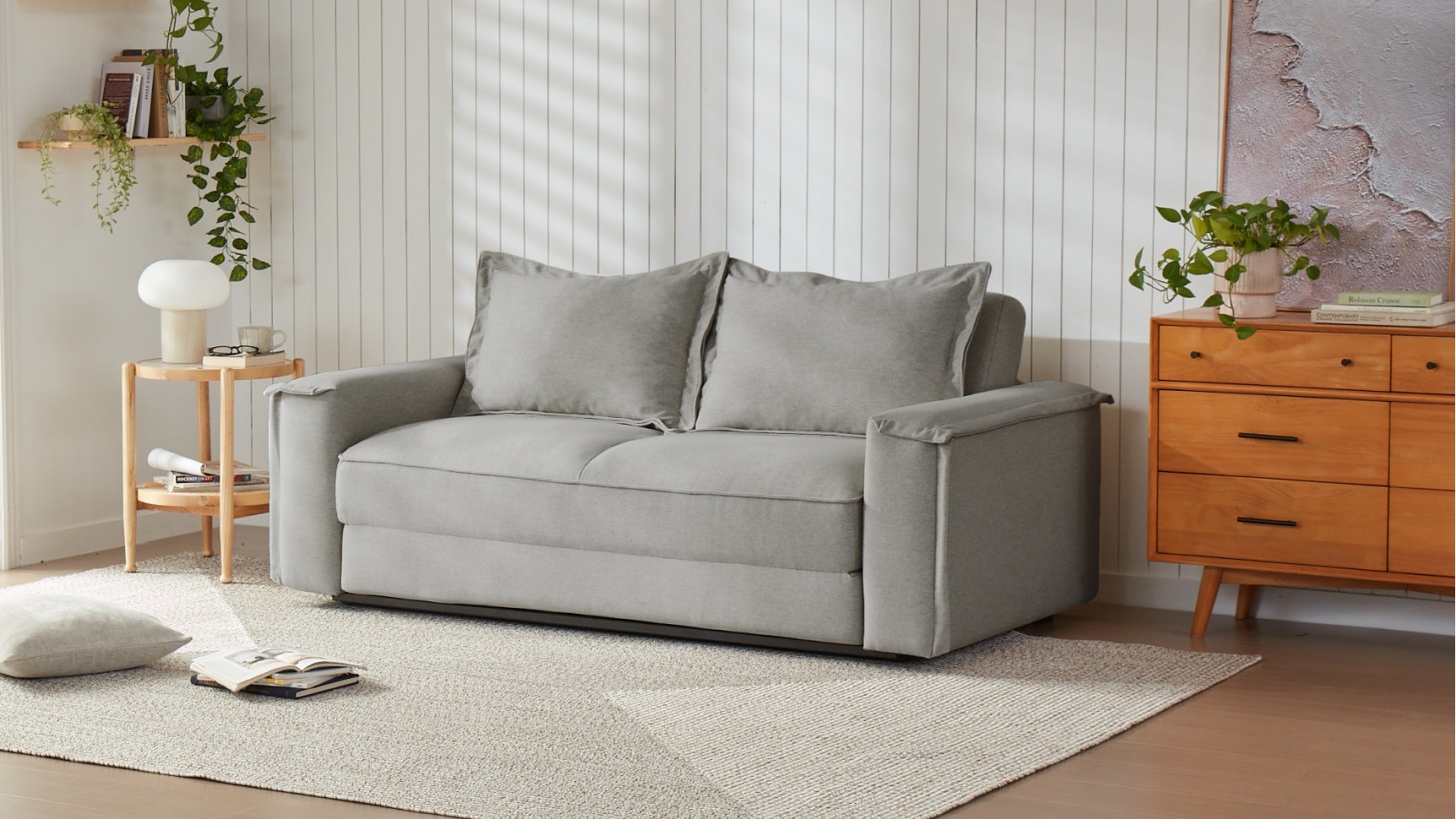 sydney sofa bed dove grey 2