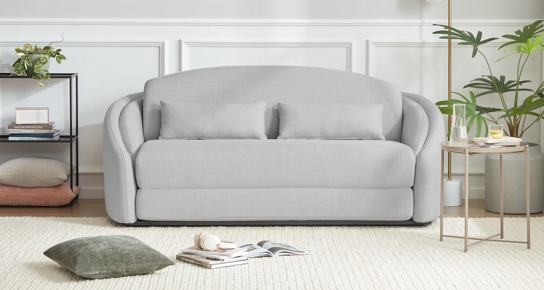 vienna sofa bed polar grey 1