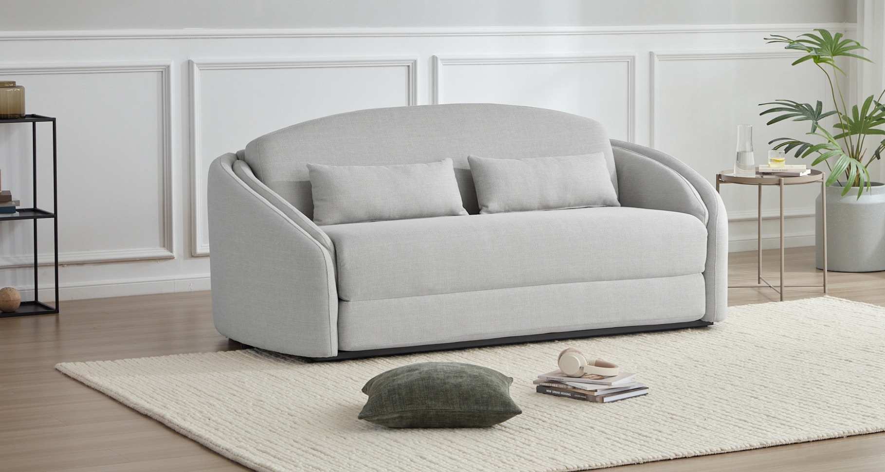 vienna sofa bed polar grey 2