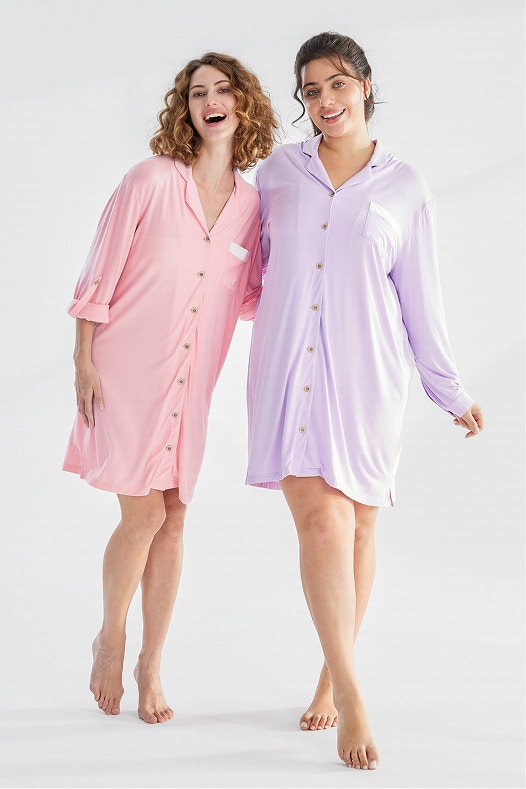 womens dreamsoft night shirt pink 5