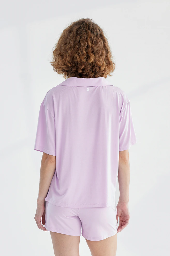 womens dreamsoft short sleeve sleep shirt lavender 4