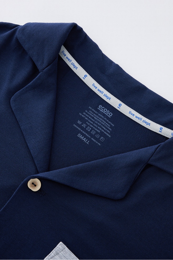 womens dreamsoft short sleeve sleep shirt navy 3